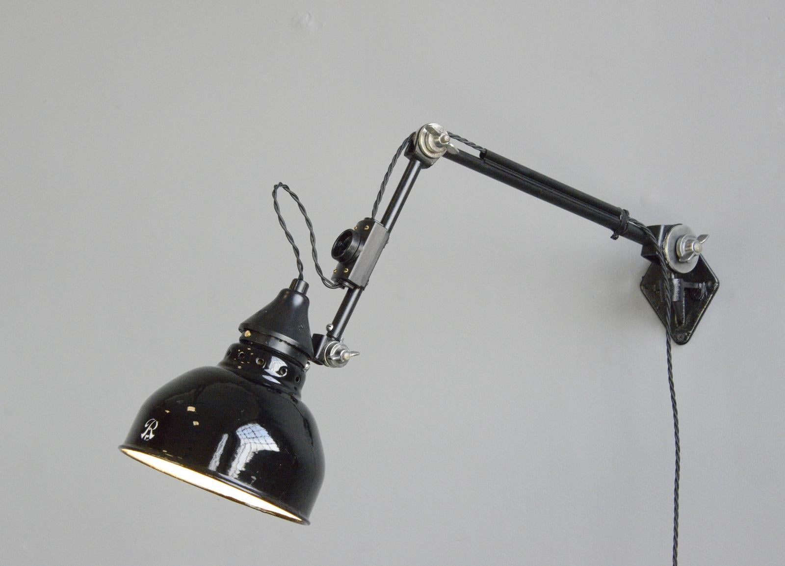Wall Mounted Task Lamp by Rademacher, circa 1920s 1