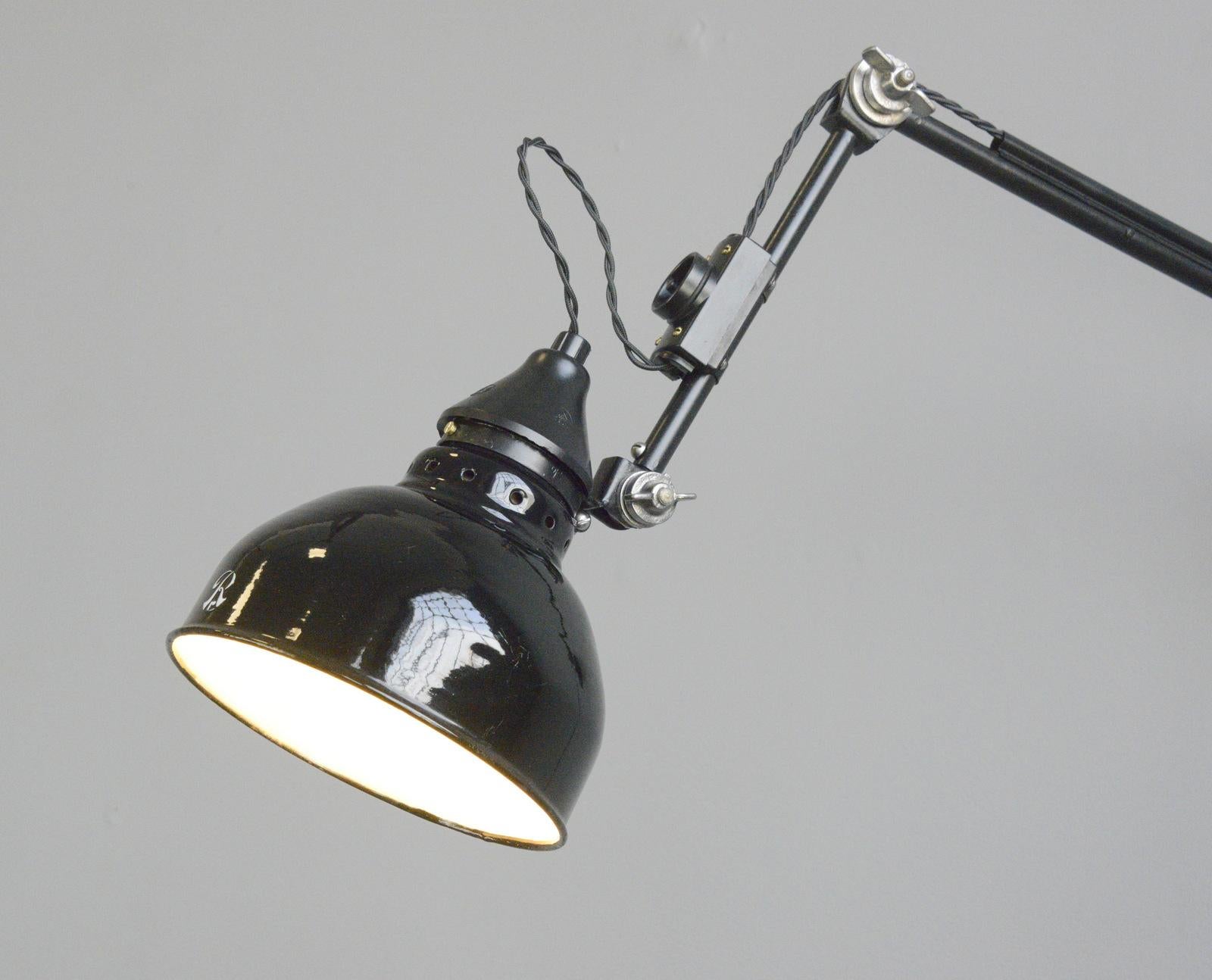 Wall Mounted Task Lamp by Rademacher, circa 1920s 2