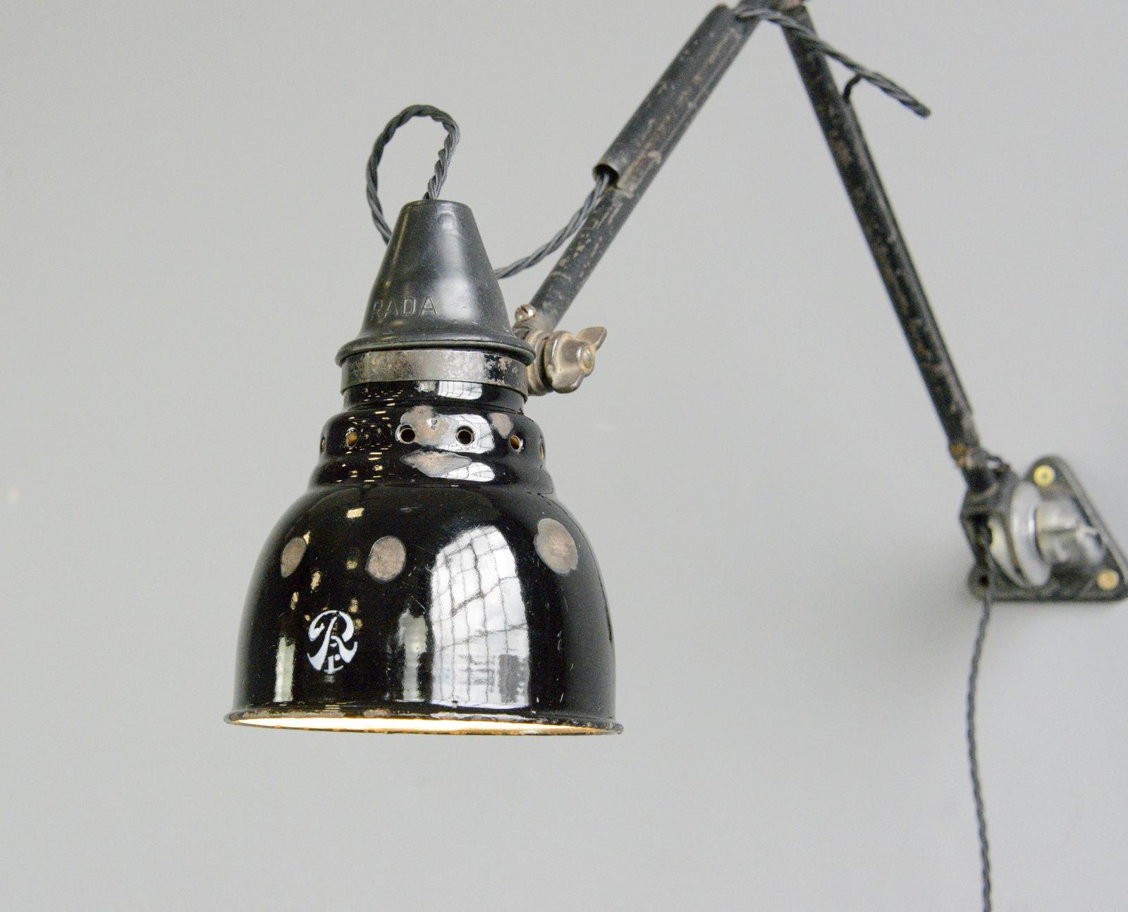 Wall Mounted Task Lamp by Rademacher Circa 1920s 2