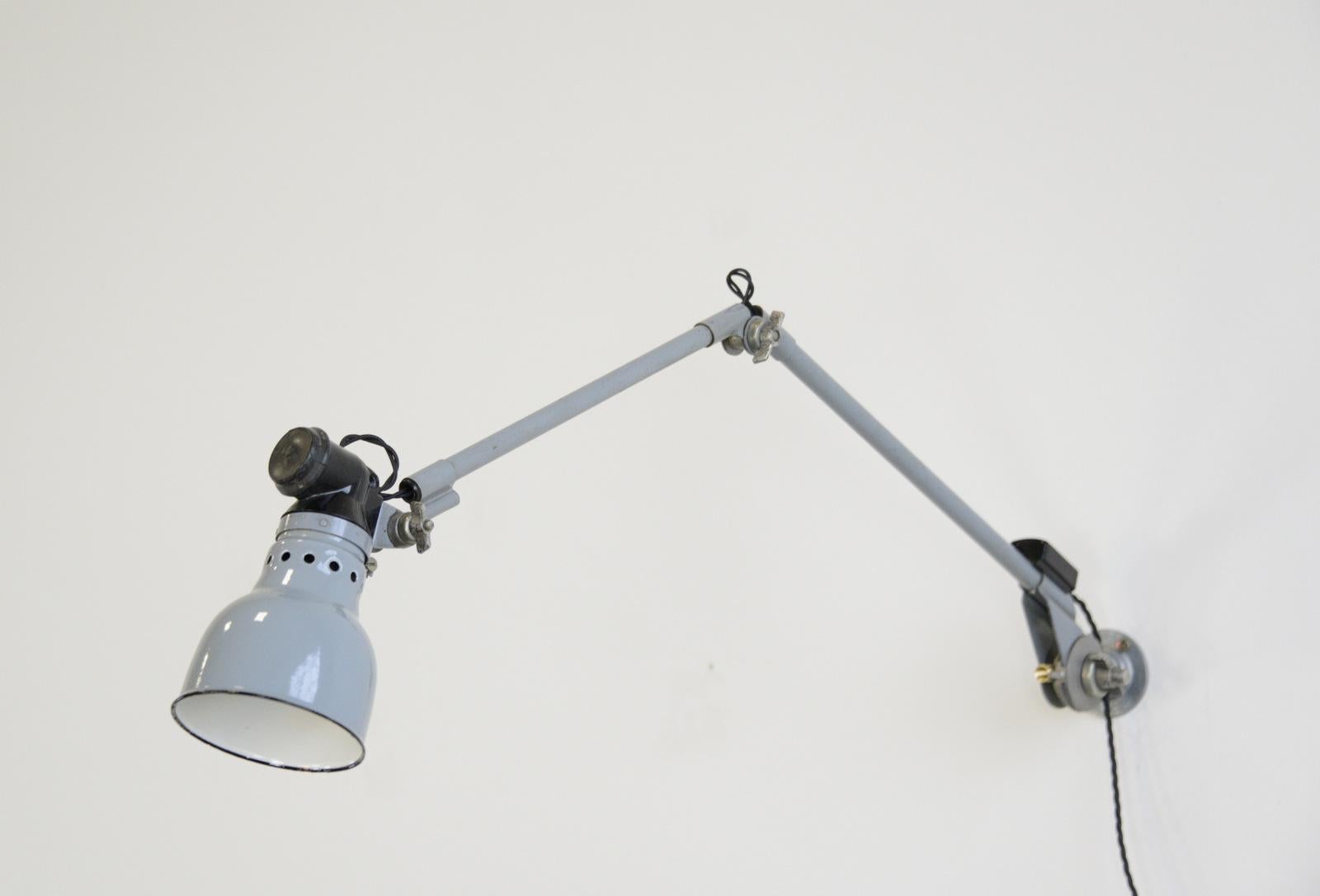 Steel Wall Mounted Task Lamp by Rademacher, circa 1930s