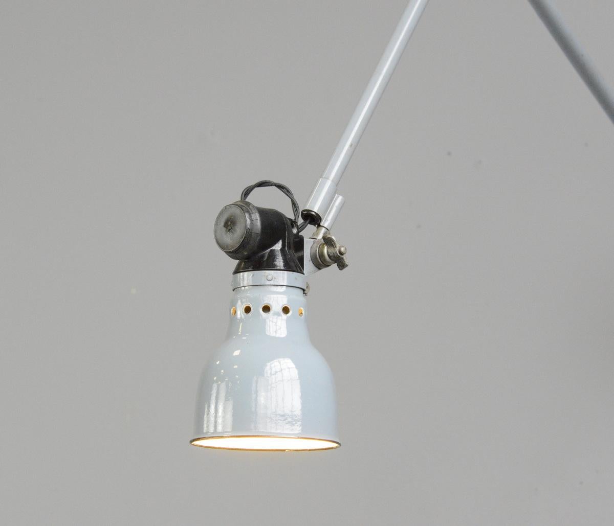 German Wall Mounted Task Lamp by Rademacher, circa 1930s