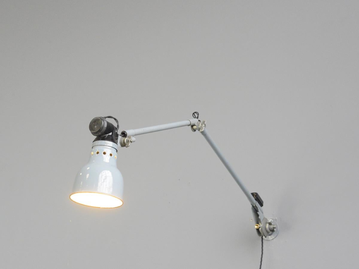 Wall Mounted Task Lamp by Rademacher, circa 1930s In Good Condition In Gloucester, GB