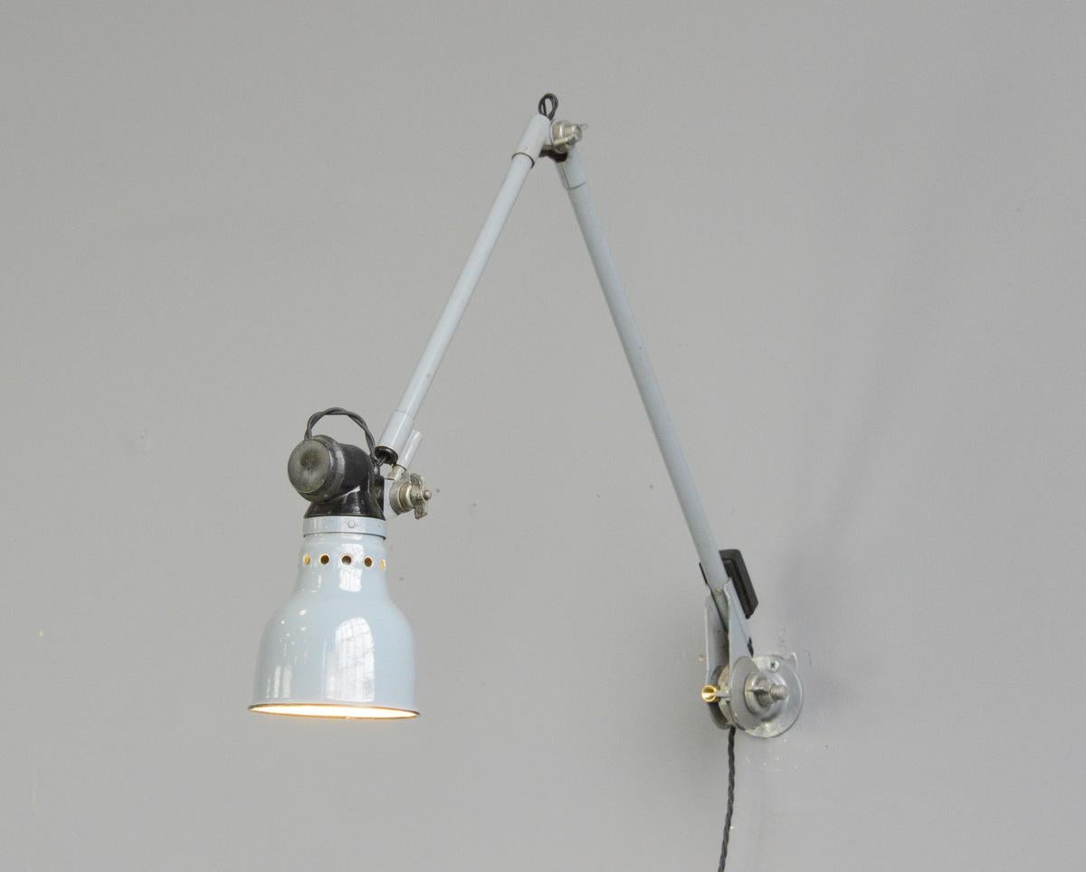 Mid-20th Century Wall Mounted Task Lamp by Rademacher, circa 1930s
