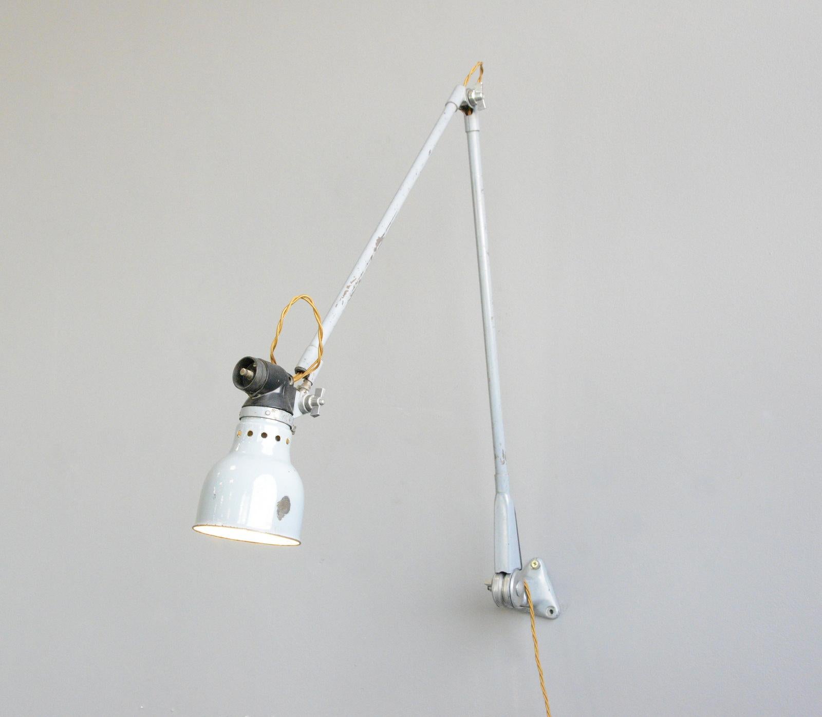 Steel Wall Mounted Task Lamp by Rademacher, circa 1950s