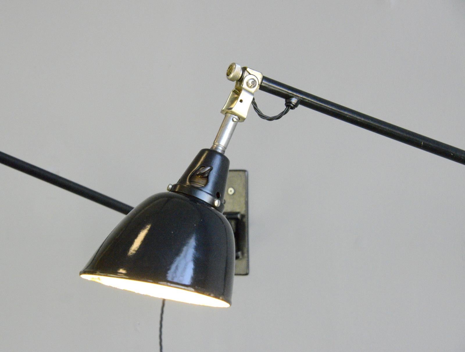 Wall-Mounted Task Lamps by Midgard, circa 1930s 3