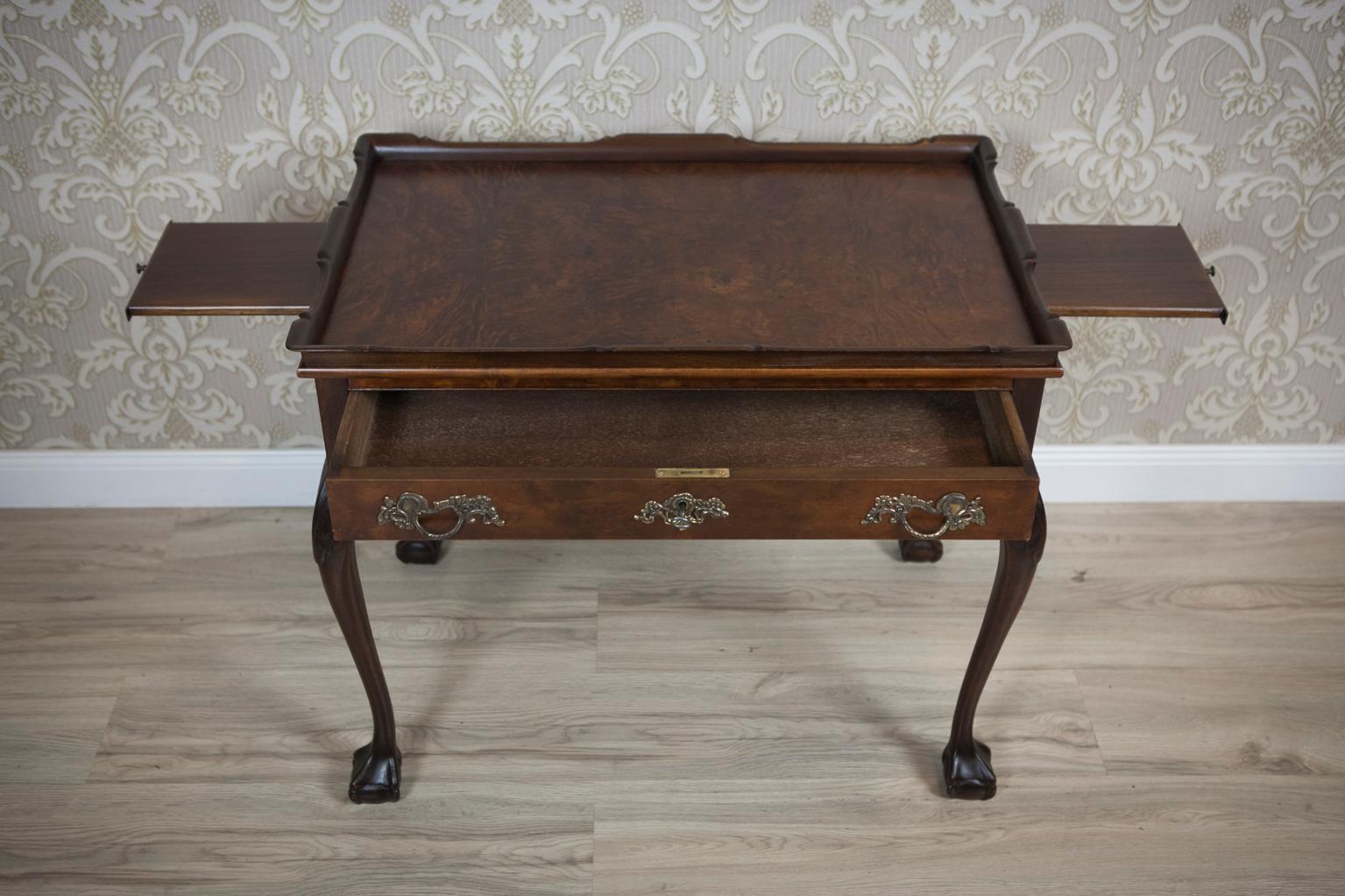 European Wall-Mounted Tea Table in the Chippendale Type, circa 1950 For Sale