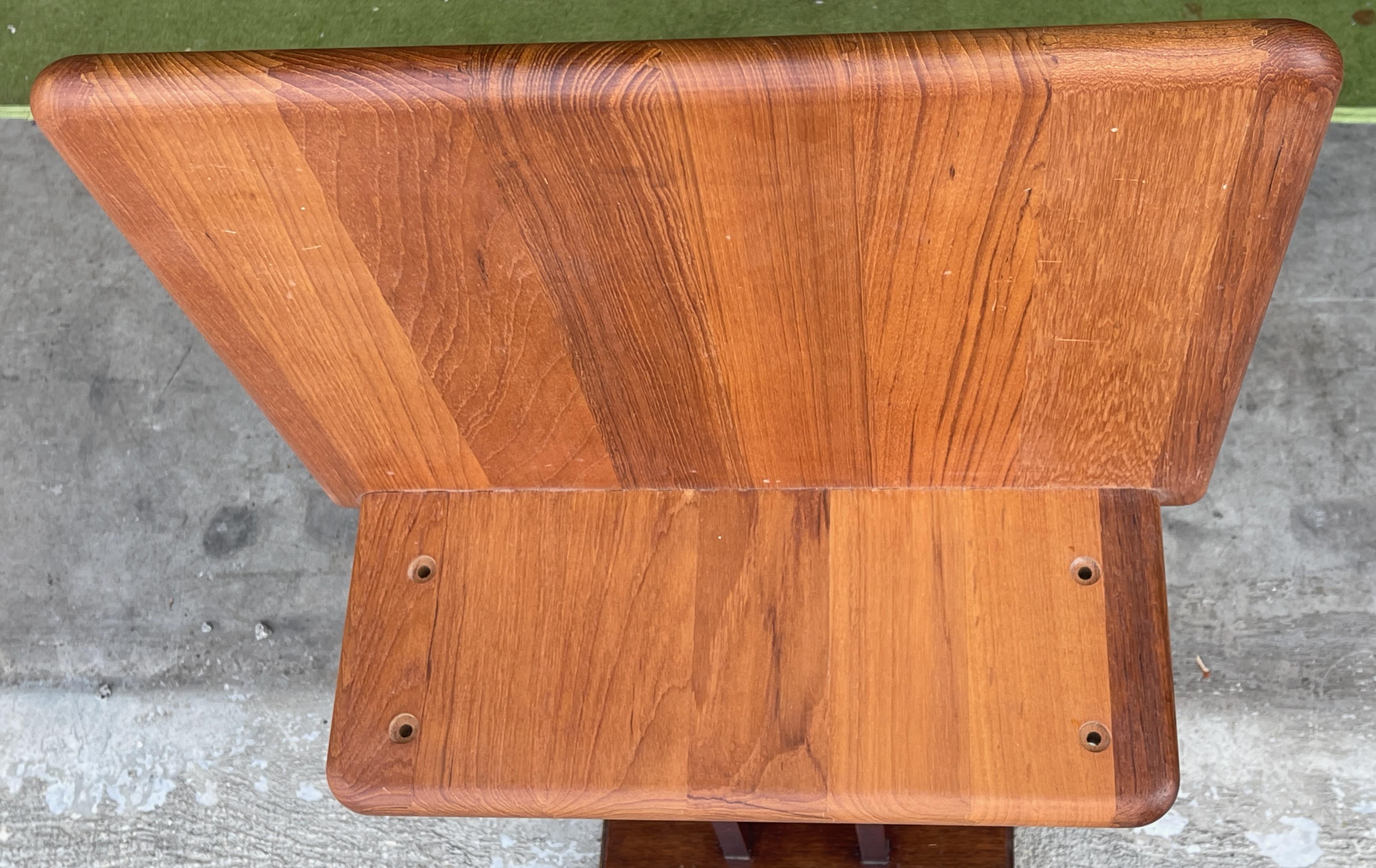 Wall Mounted Teak Shelf/Writing Table For Sale 4