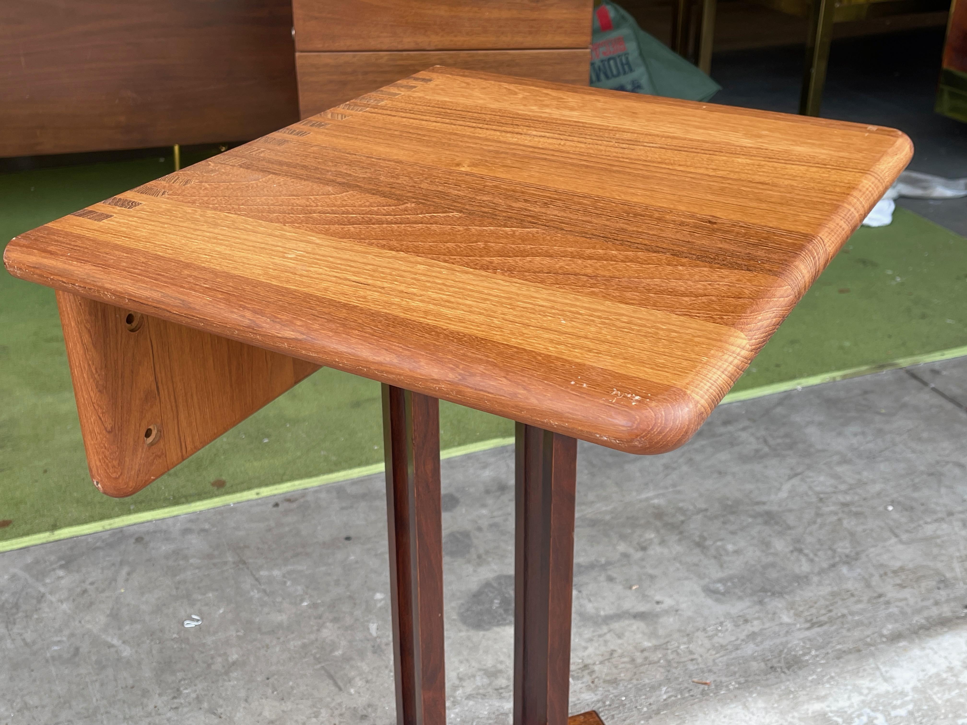 Scandinavian Modern Wall Mounted Teak Shelf/Writing Table For Sale