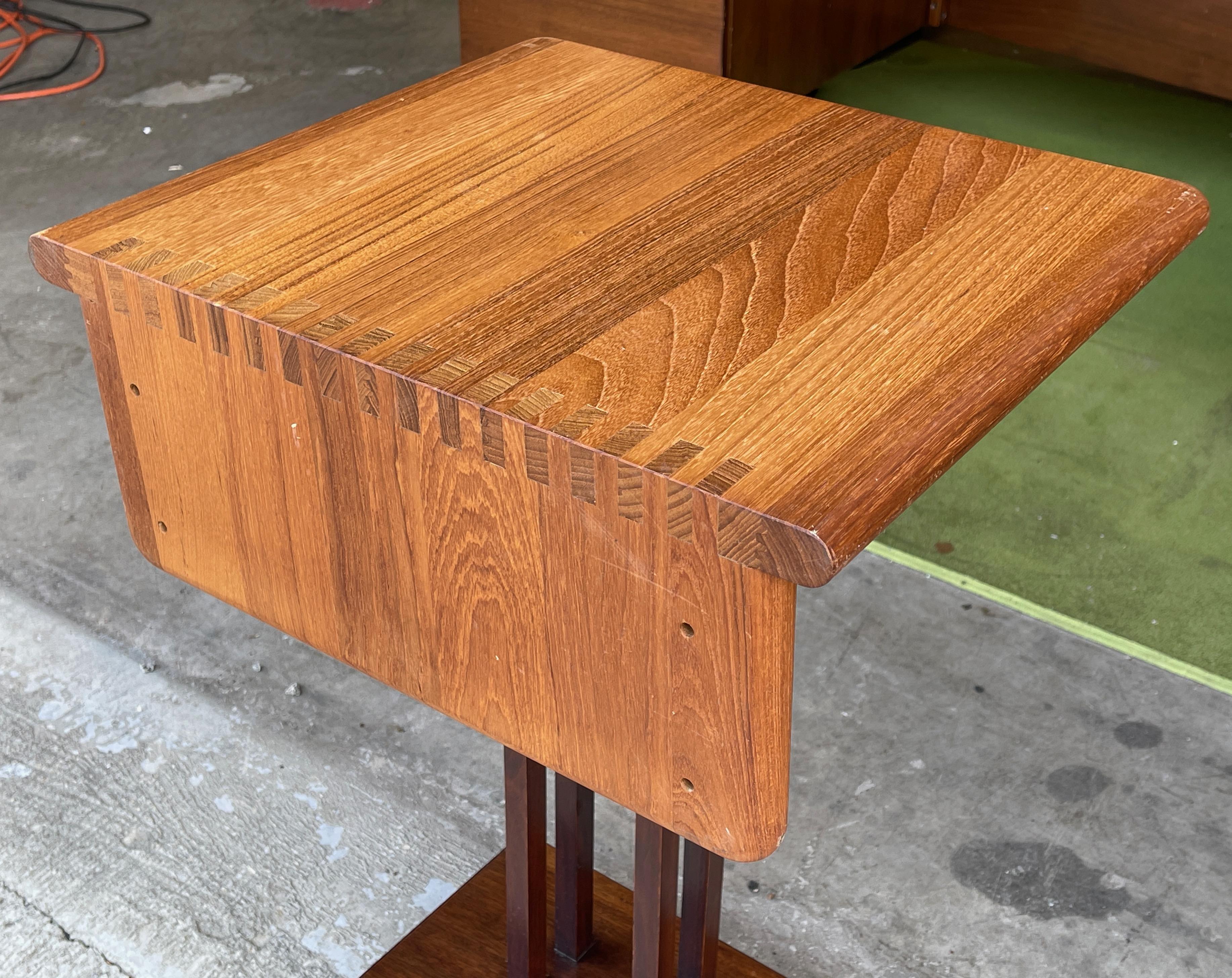 Wall Mounted Teak Shelf/Writing Table For Sale 1