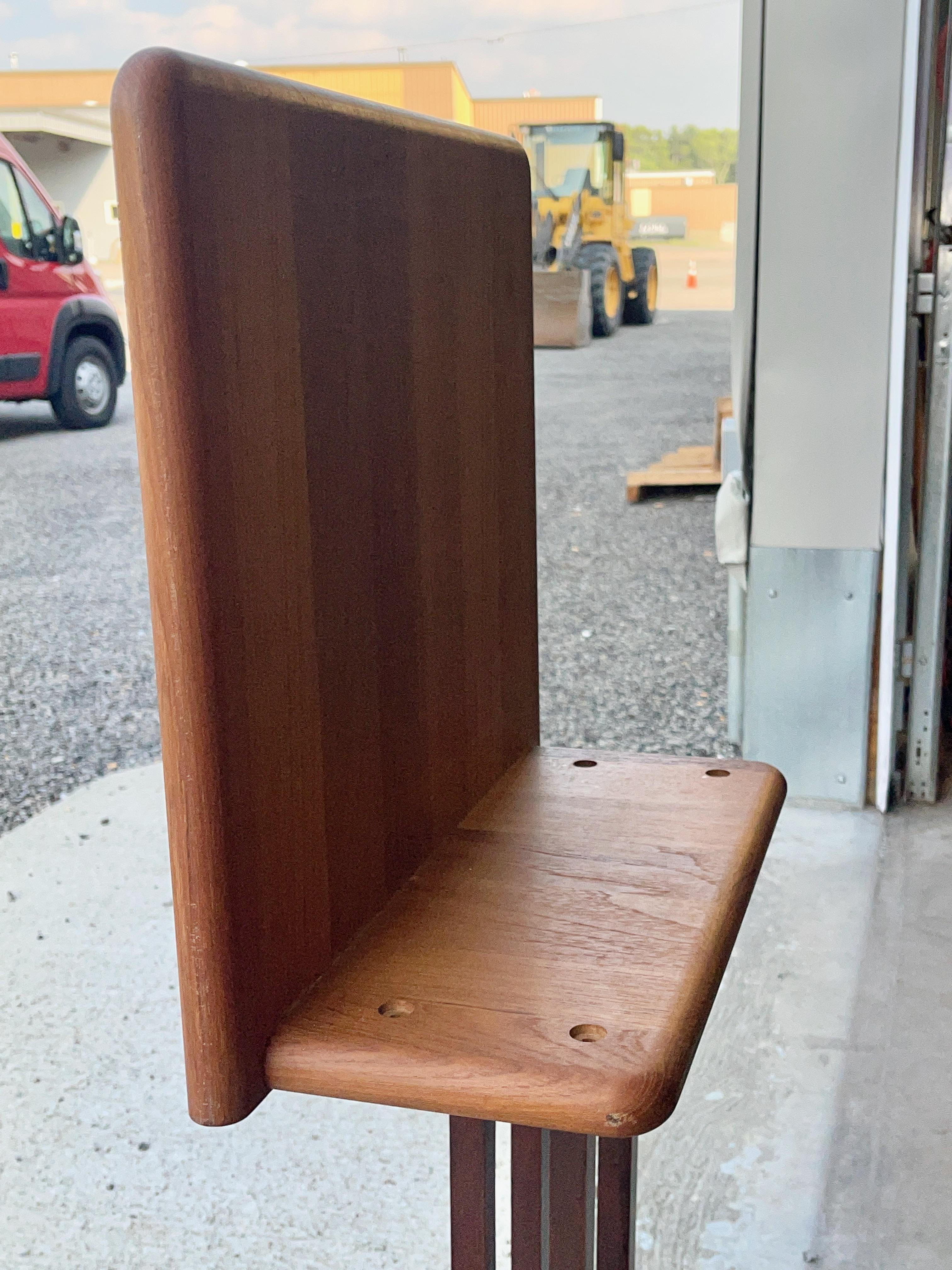 Wall Mounted Teak Shelf/Writing Table For Sale 2