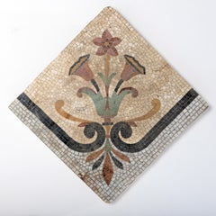 Wall Mounted Tesserae Mosaic Fragment Early 20th Century