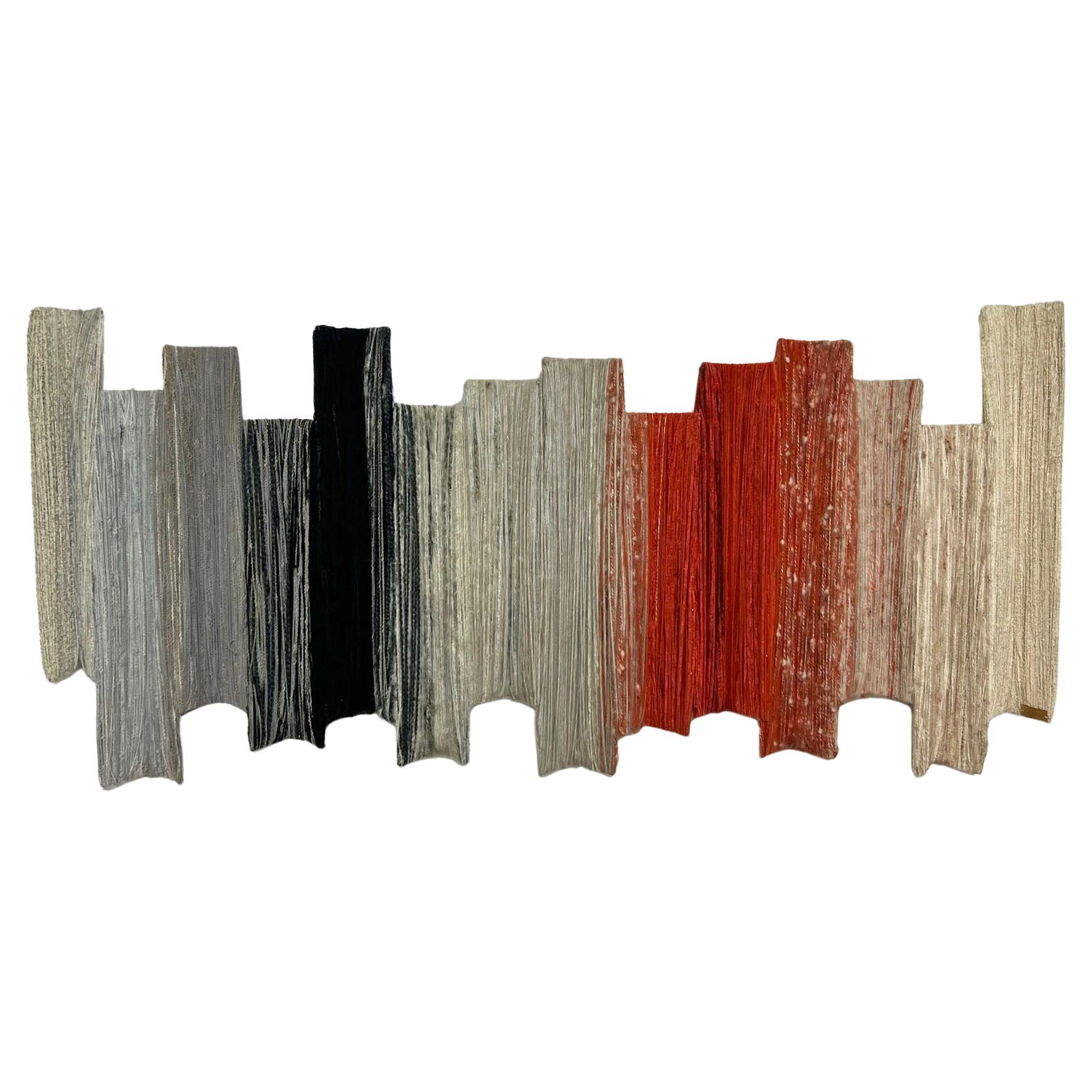 Wall Mounted Textile Fiber Art Sculpture by Macramates, Ca. 1970s