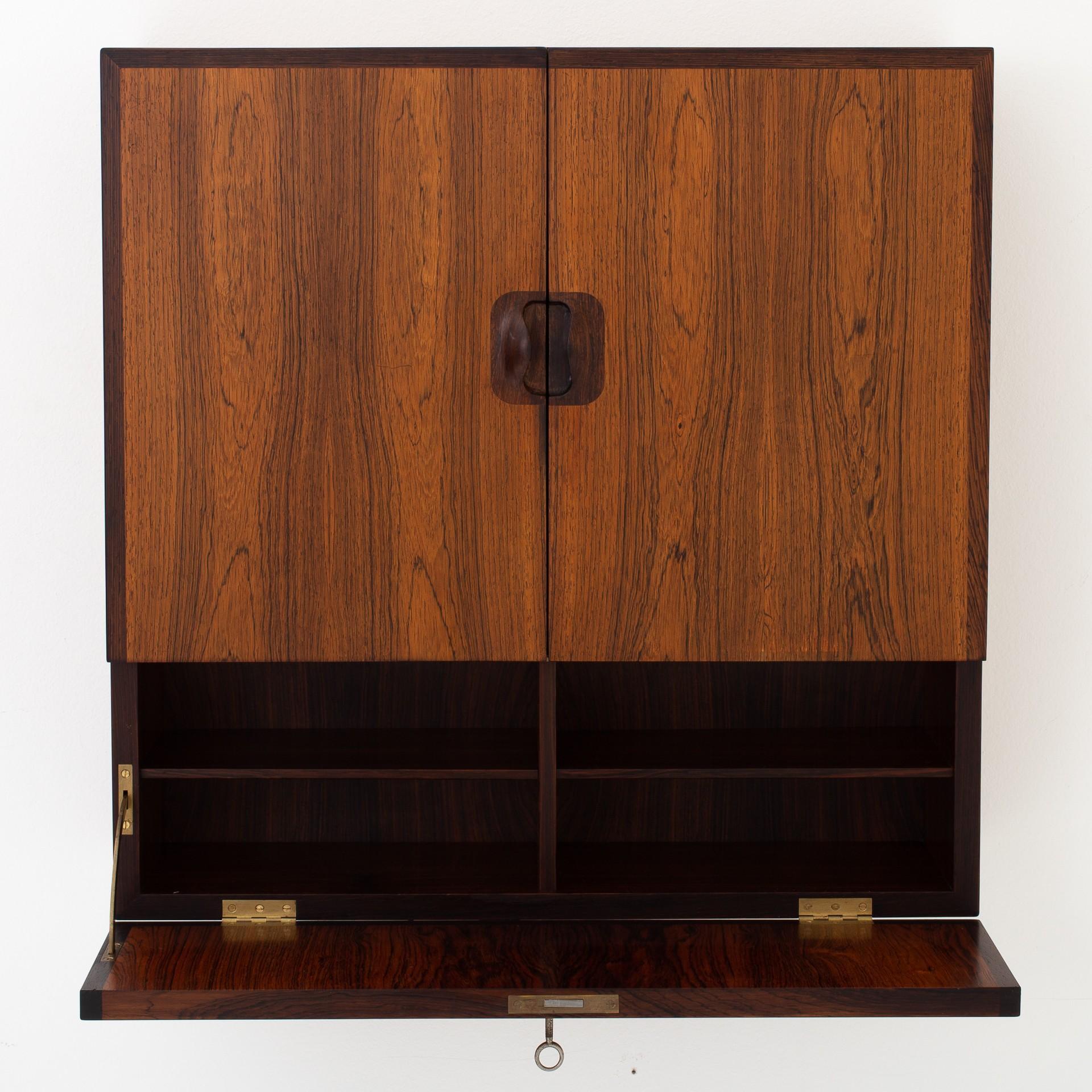 Wall-Mounted Vanity Cabinet by Tove & Edvard Kindt Larsen In Fair Condition In Copenhagen, DK