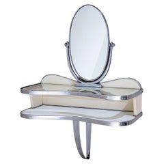 Wall-mounted Vanity Console with Mirror by Gio Ponti, Italy, 1930s