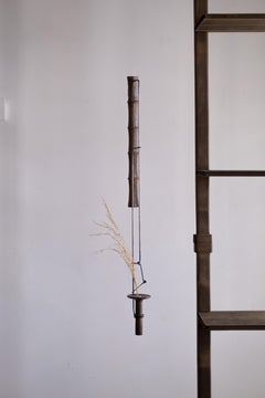 Wall Mounted Vase, Stained Birch Wood by Mun Hau Production