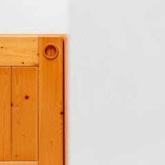 Wall mounted wood cabinet by Savoie, France, 1980s, low cabinet