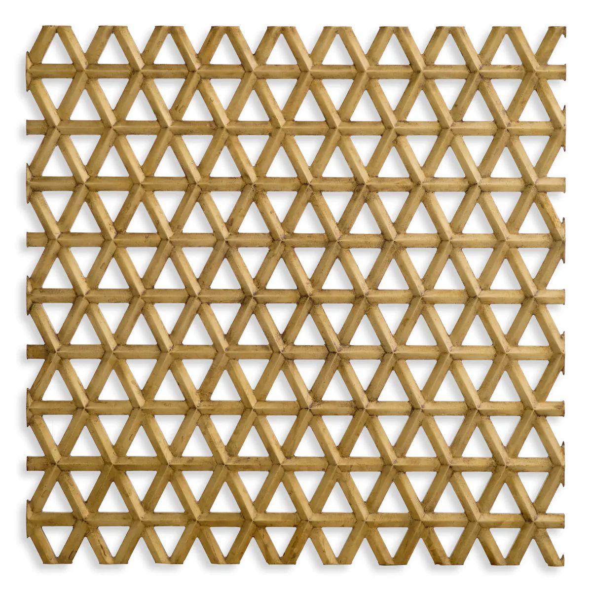 Wall Object with Vintage Brass Finish