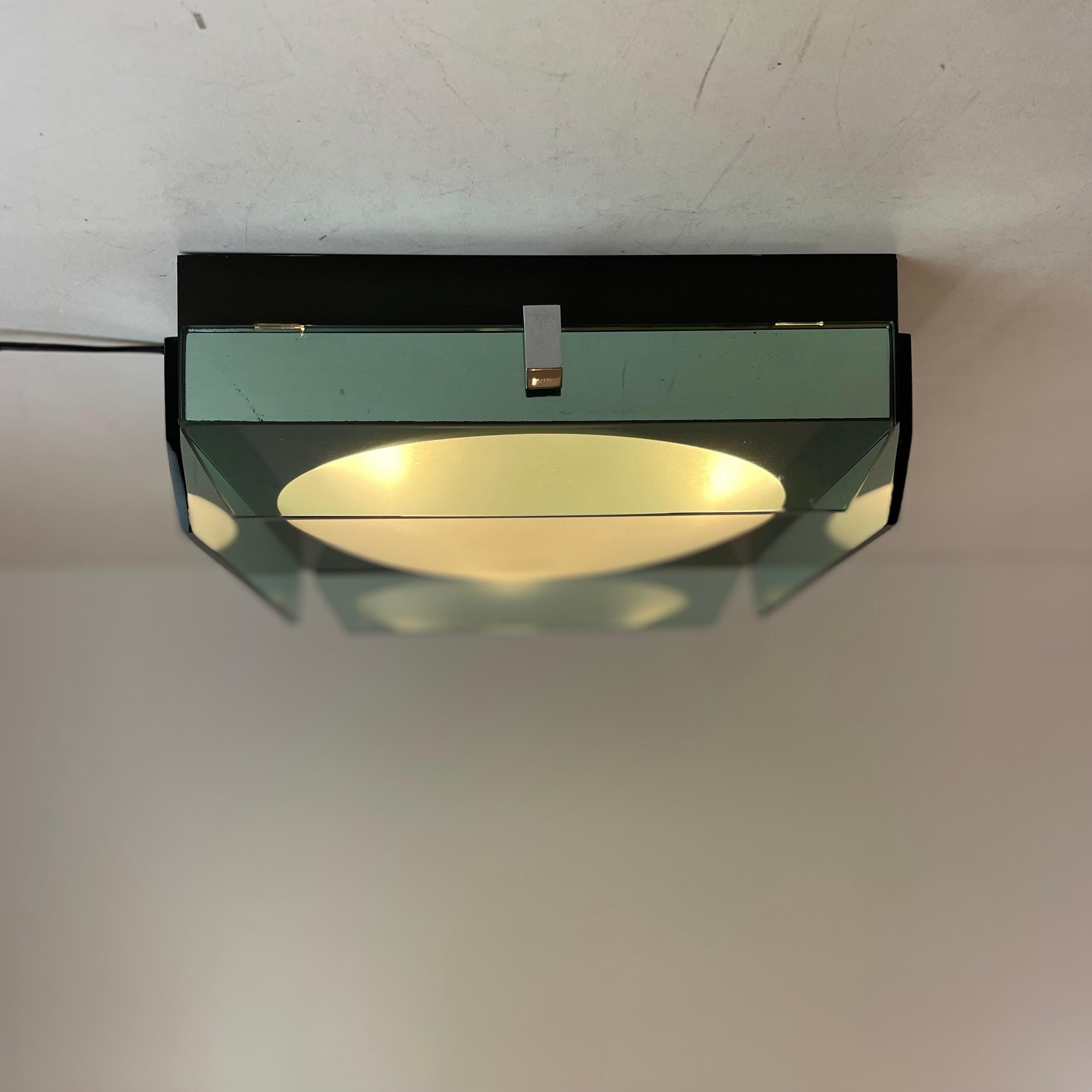 Italian Wall or Ceiling Bathroom Lamp, 1970s For Sale