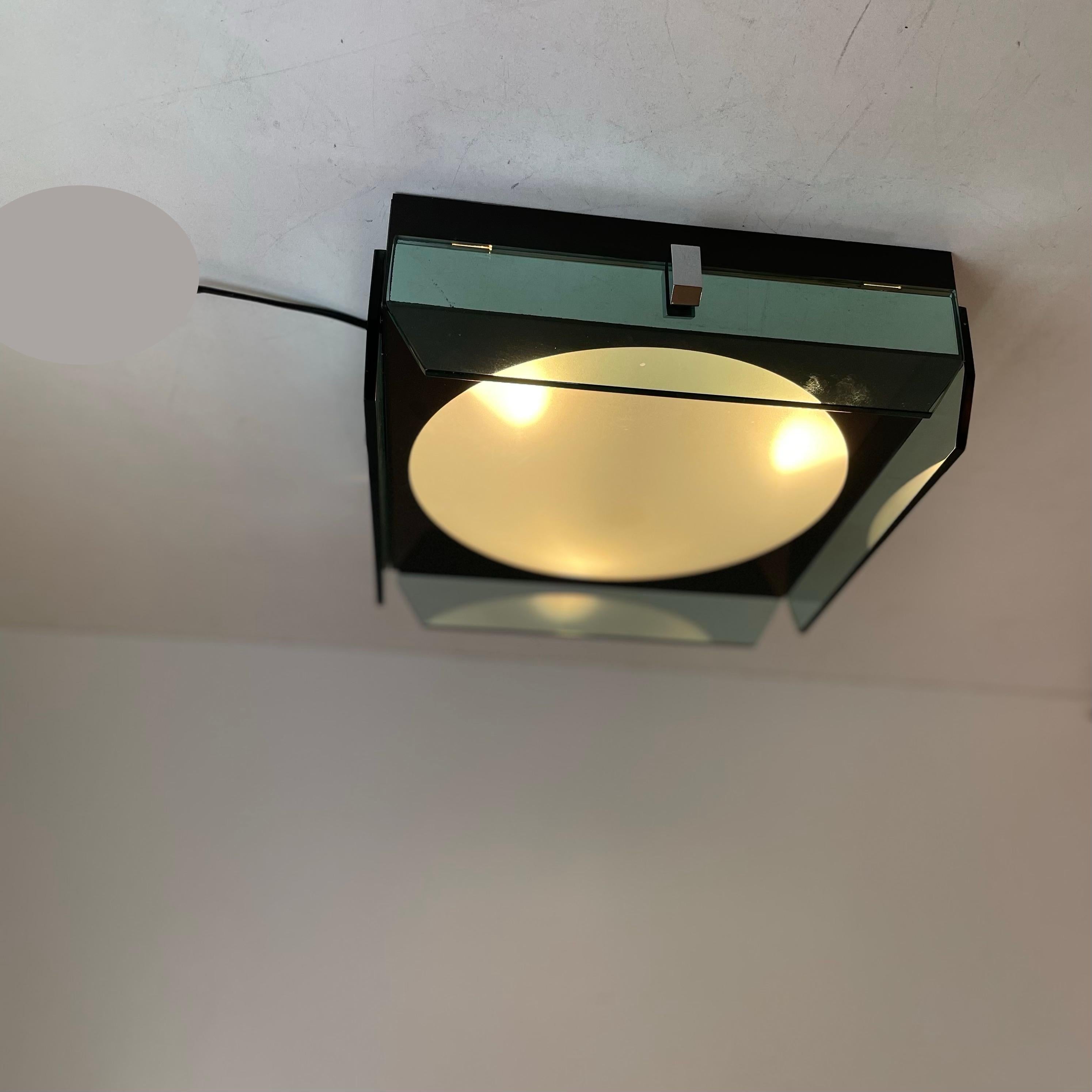 Wall or Ceiling Bathroom Lamp, 1970s In Good Condition For Sale In Brussel, BE