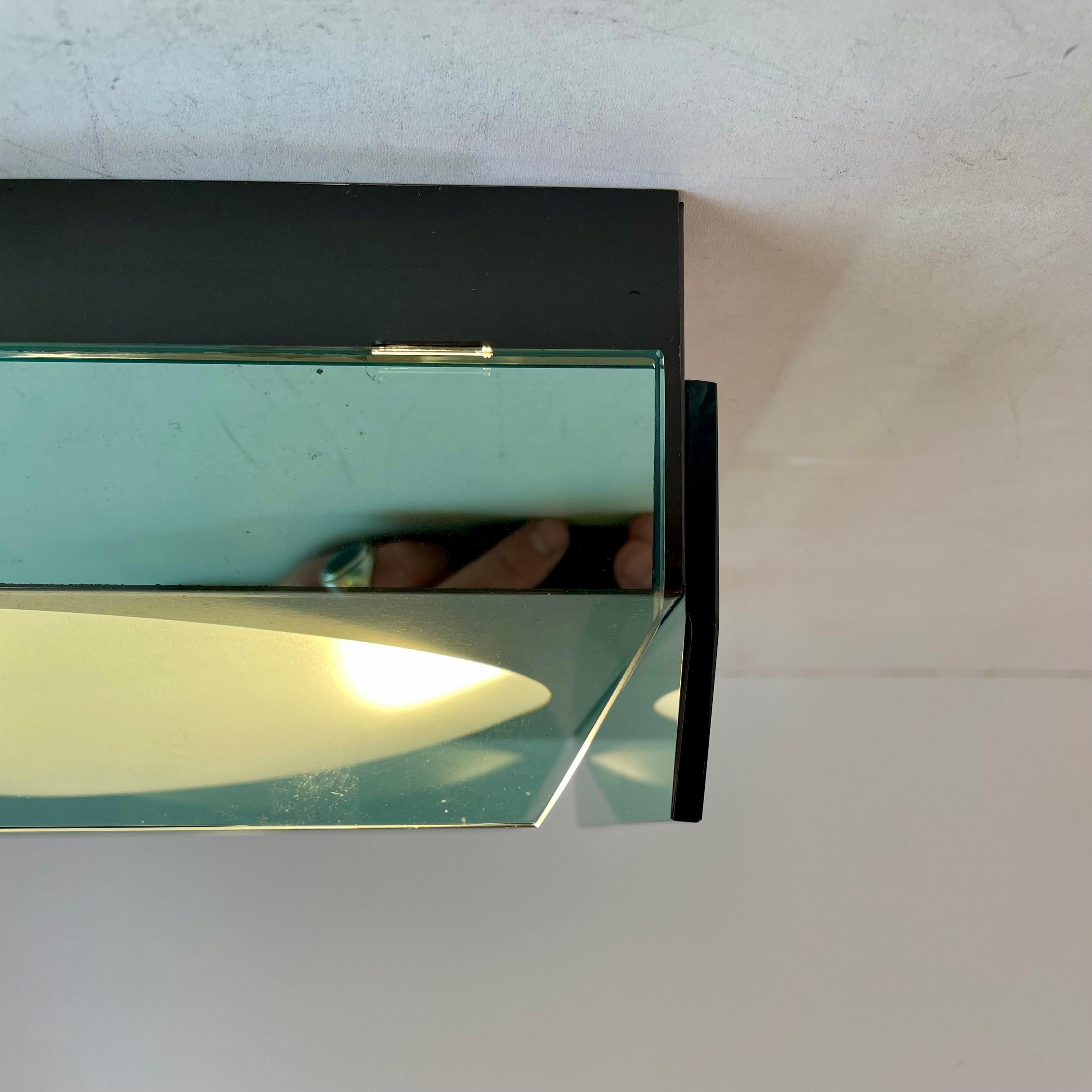 Glass Wall or Ceiling Bathroom Lamp, 1970s For Sale