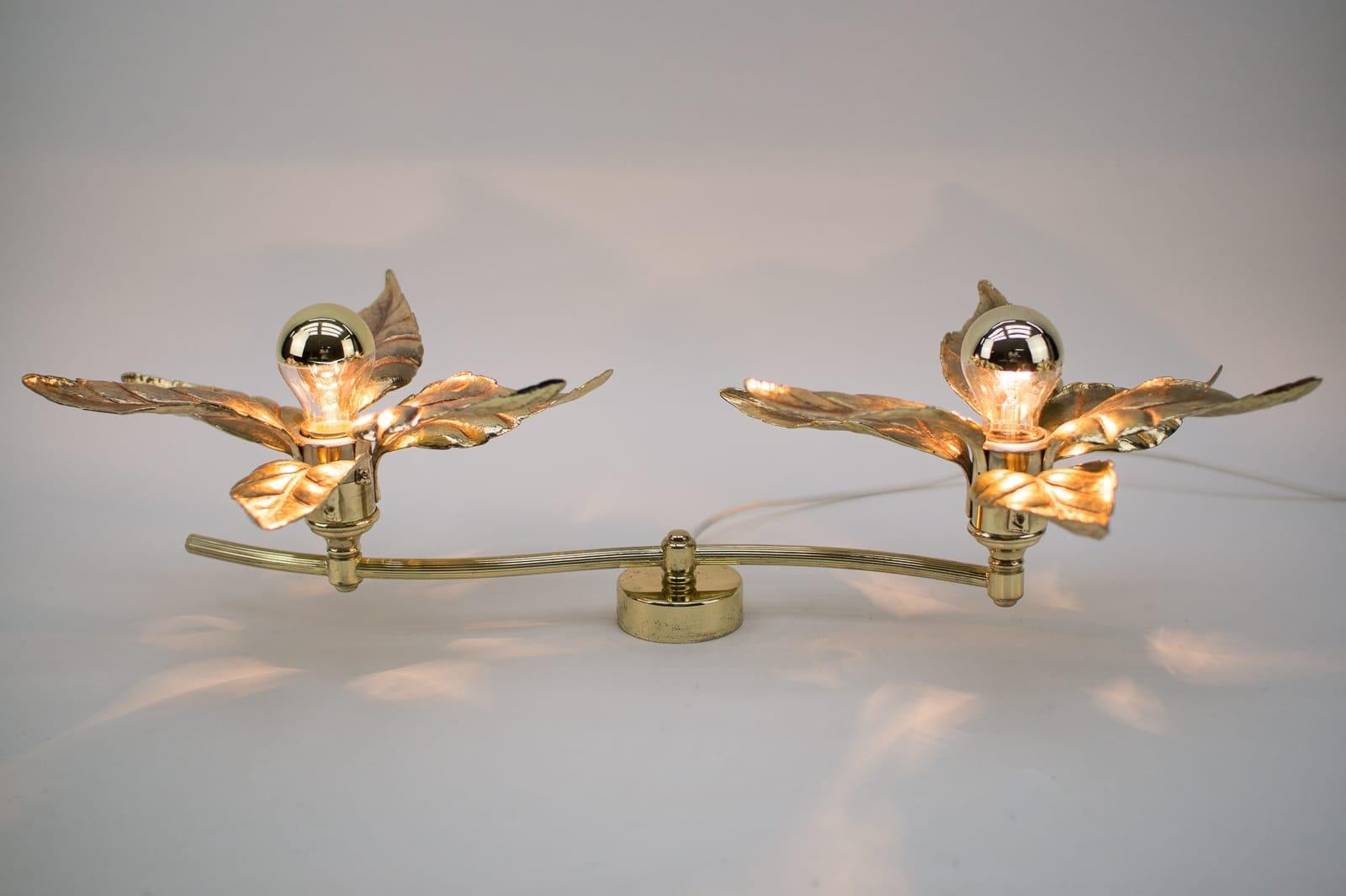 Wall or Ceiling Double Lamp by Willy Daro for Massive, Belgium, 1960s In Good Condition For Sale In Nürnberg, Bayern