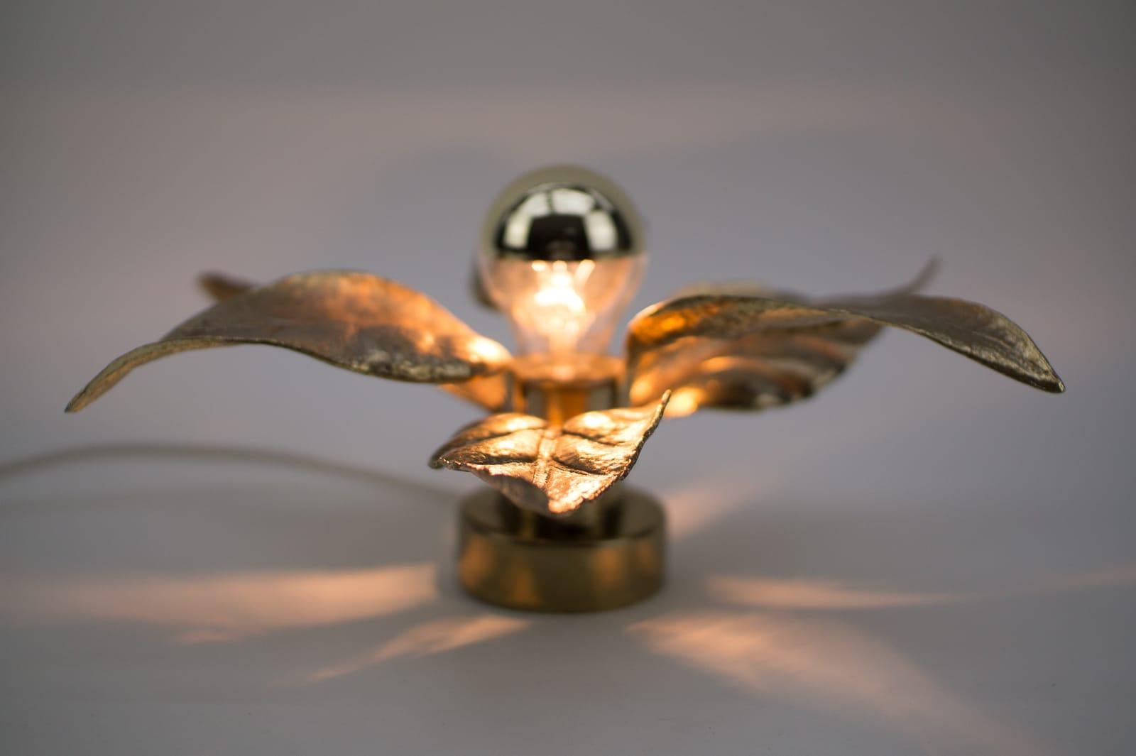 Gilt Wall or Ceiling Lamp by Willy Daro for Massive, Belgium, 1960s For Sale
