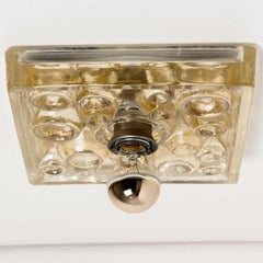 Wall or Ceiling Light, Sculptural Glass, 1970s