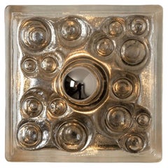 Wall or Ceiling Light, Sculptural Glass, 1970s