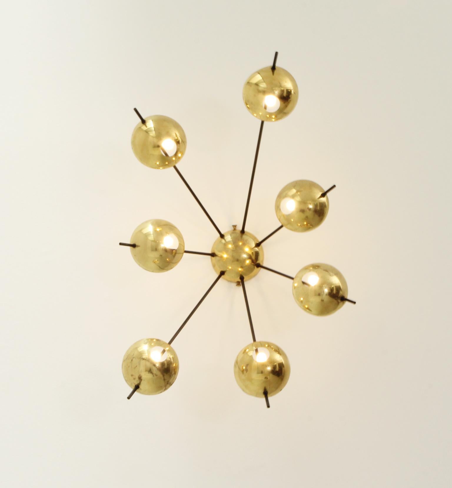 Wall or Ceiling Sconce Model 2055/7 by Stilnovo, Italy, 1950's For Sale 5