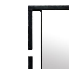 Espejo de pared o suelo Moderno Minimalista Rompe Dramático Geométrico Acero ennegrecido