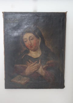 Pintura mural de Felix Cortey  " portrait de la vierge Marie "