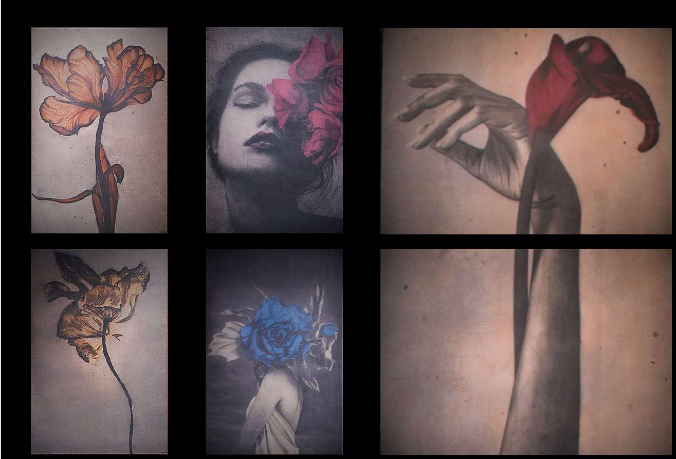 Pintura mural ''Rosa Roja'' Quédate Italiano en venta
