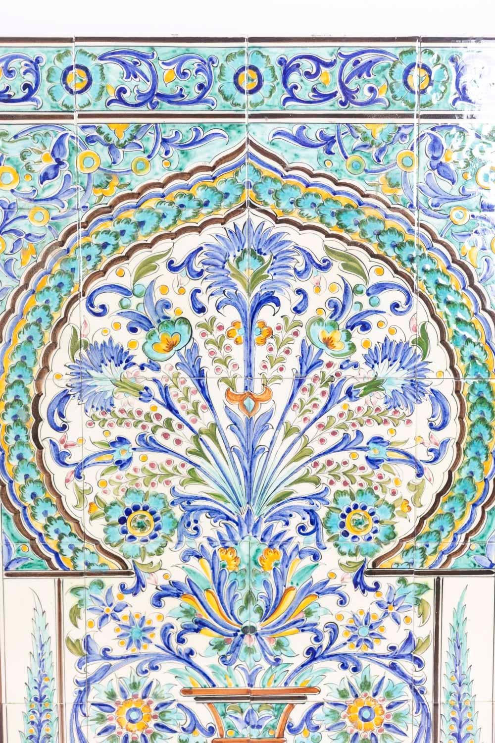 Wandteppich aus Steingut azulejos, 1987 im Zustand „Hervorragend“ im Angebot in Saint-Ouen, FR
