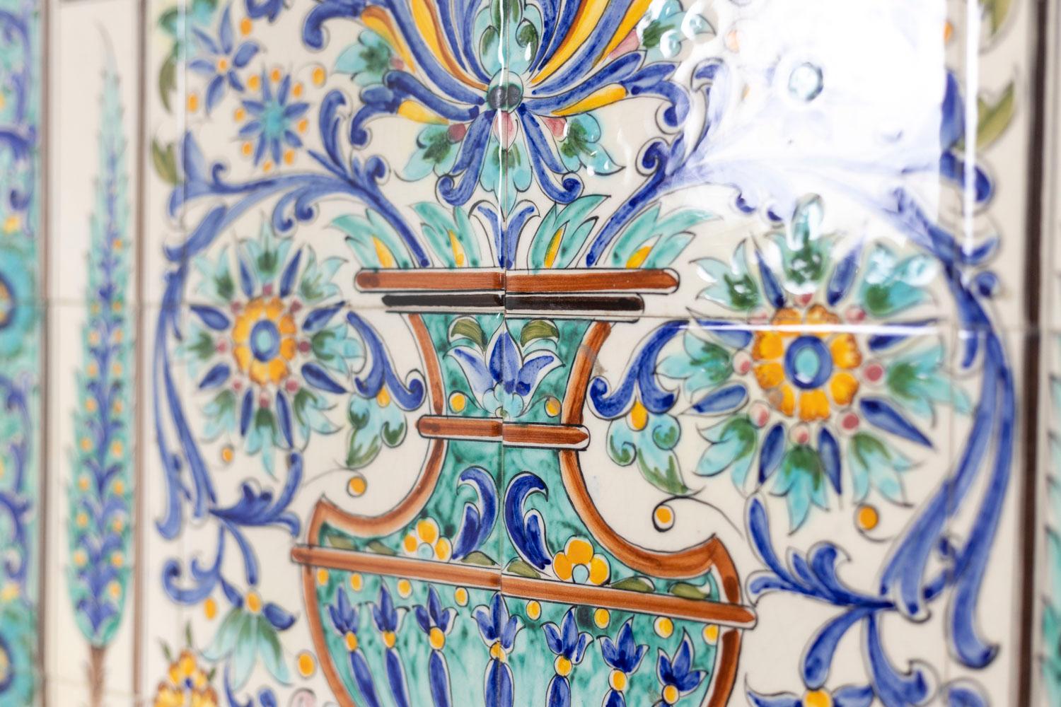 Wandteppich aus Steingut azulejos, 1987 (Tonware) im Angebot