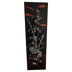 wall panel in lacquer signed Hong Phuoc , Vietnam , 1950's