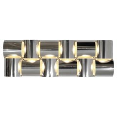 Wall Panel light in stainless steel and metal, contemporary.