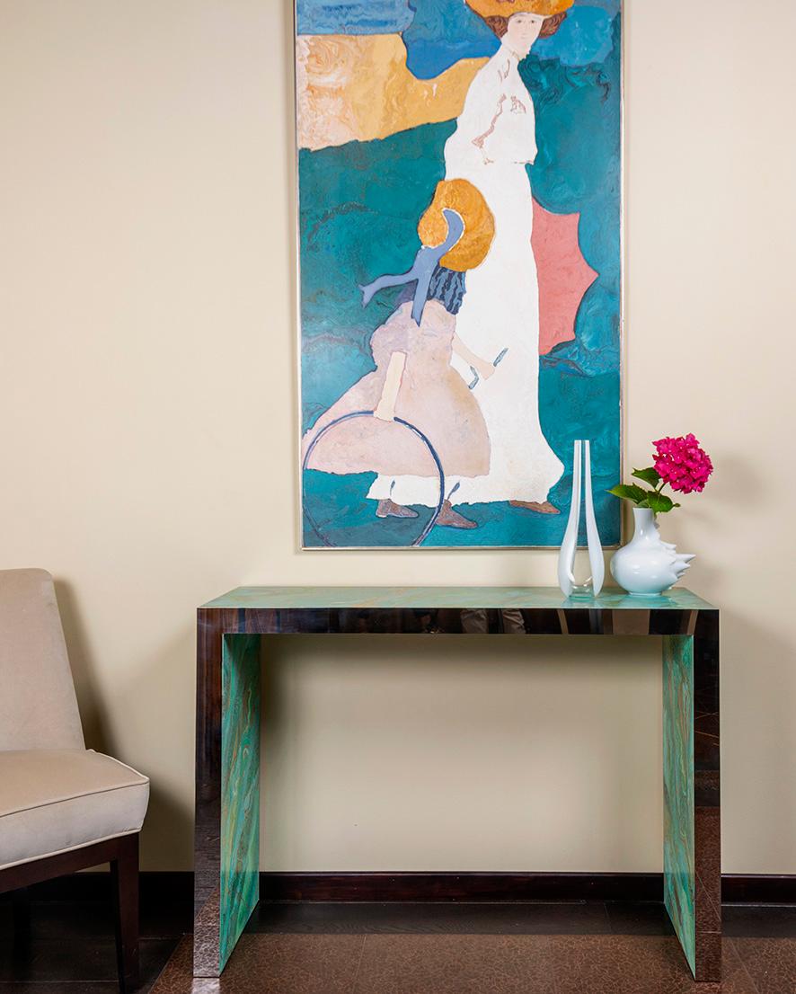 XXI secolo e contemporaneo Pannello da parete Ritratto fatto a mano in Italia  omaggio a Kandinsky disponibile in vendita