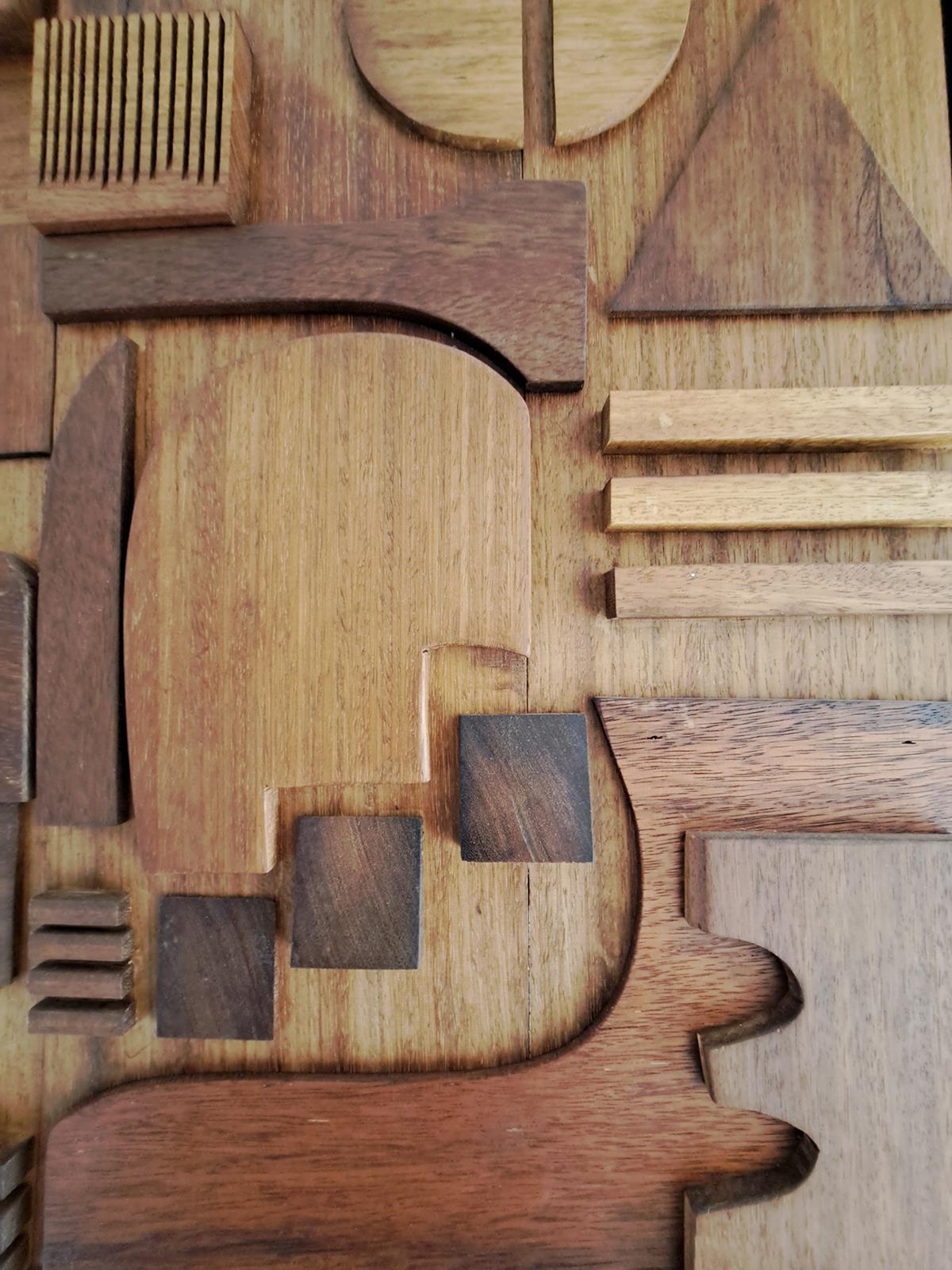 Modern Wall Panelling Cladding by John Alfredo Harris, Art Object Panel Sculpture Piece For Sale