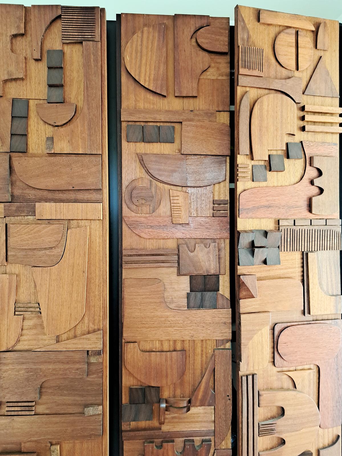 British Wall Panelling Cladding by John Alfredo Harris, Art Object Panel Sculpture Piece For Sale
