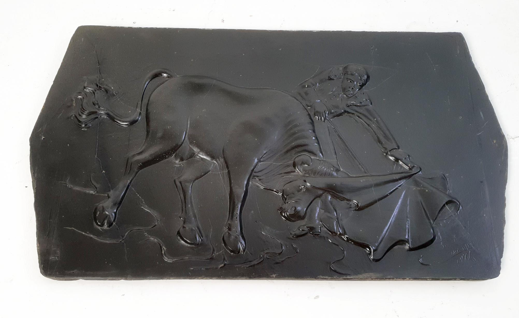 Wandplakette Stierkämpfer und Stier im Angebot 2