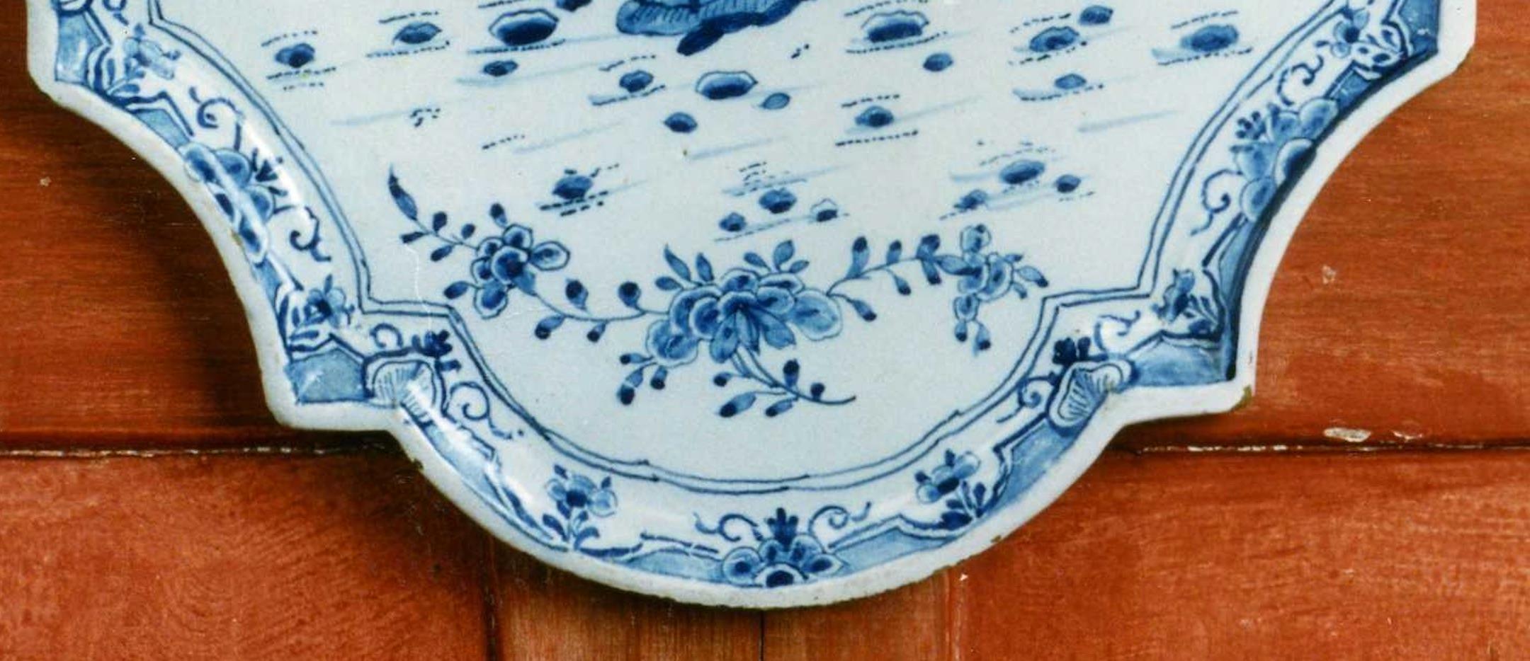 Earthenware Wall Plaque Dutch, 18th Century, Delftware, Blue and White, Chinoiserie, Pottery For Sale