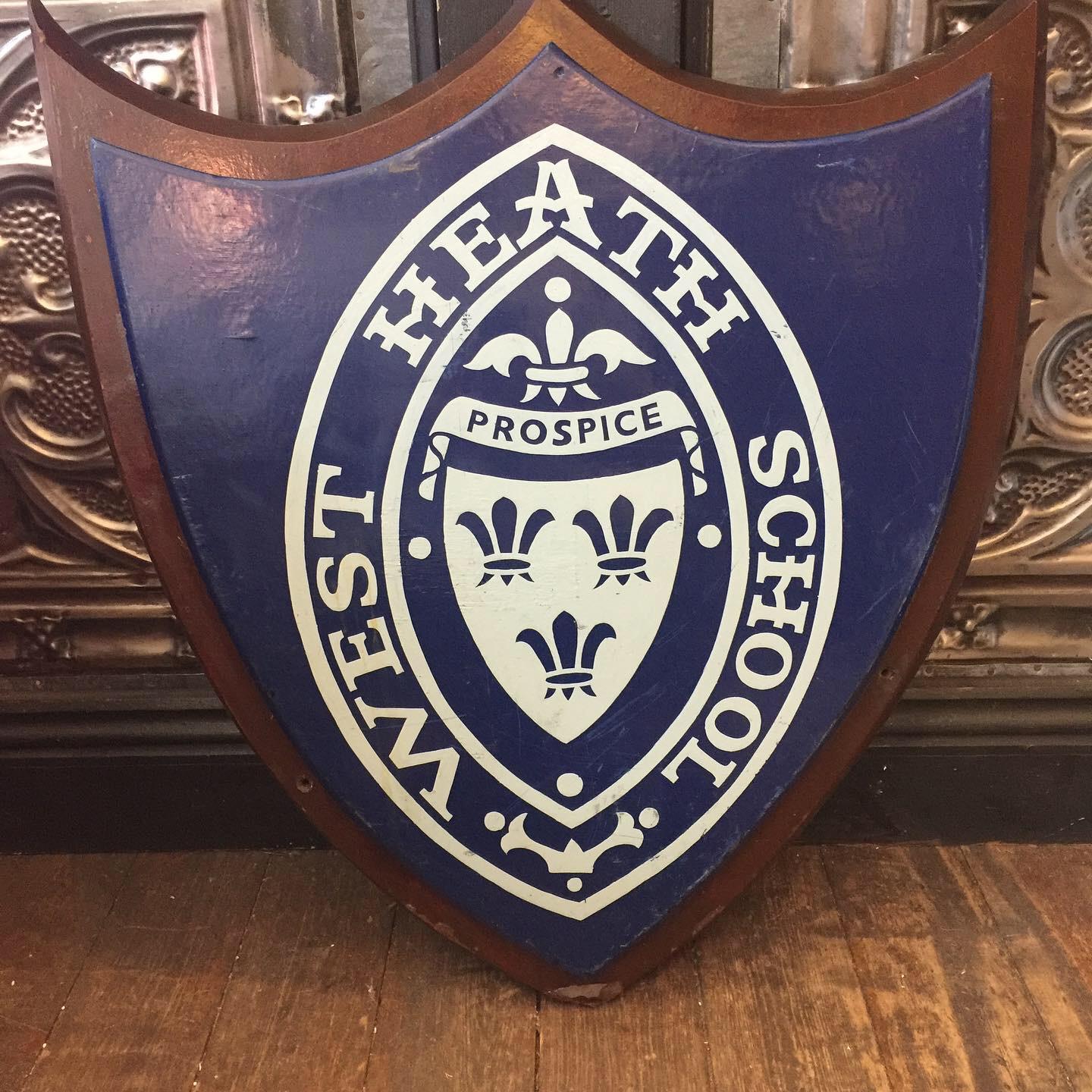 Very rare wall plaque from Princess Diana's School West Heath in Sevenoaks, Kent, circa 1970. A nice piece of Princess Diana memorabilia. Chips, bumps and dents as you would expect from an item nearly fifty years old. Highly decorative item that