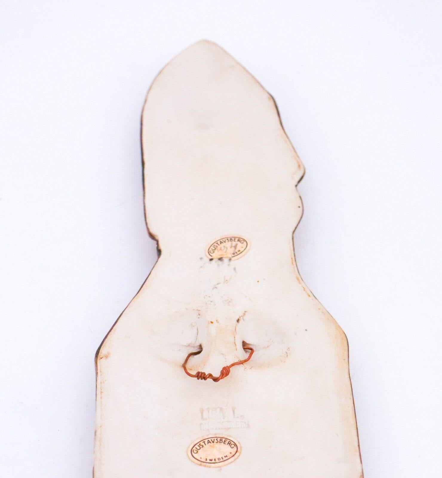 Swedish Wall Plaque, Lisa Larson, Gustavsberg, Blue Bishop