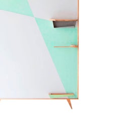 Wall Rack with Formica and Oak, Czechoslovakia, 1960