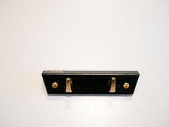 Wall Rack Model "Combino" Black Edition with Brass Hooks, Hafa, Sweden, 1950s