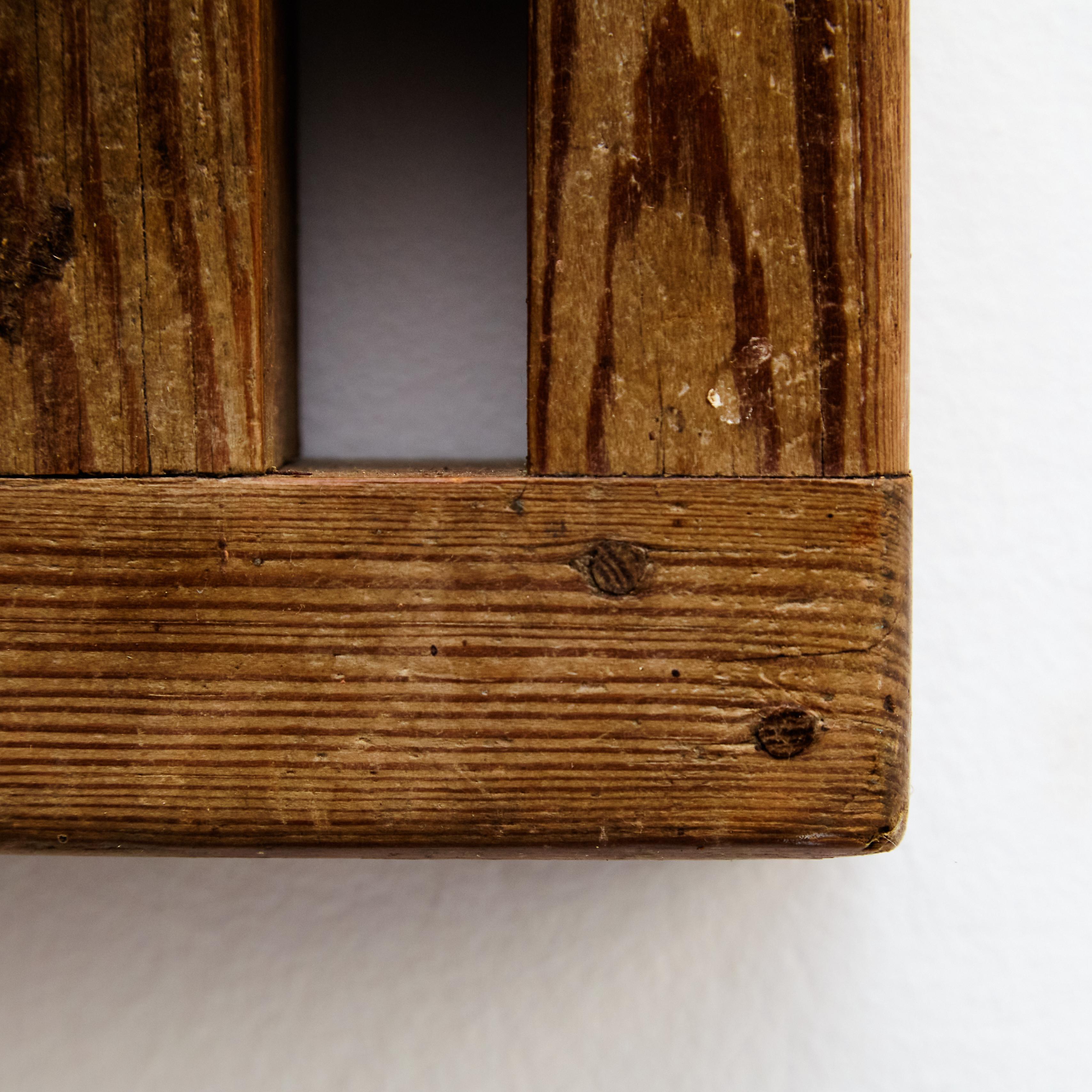 Wall Rationalist Wooden Decoration, circa 1960 For Sale 1
