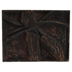 Wall Relief Handmade by Svend Ritter in Dark Stained Wood, 1976, Denmark