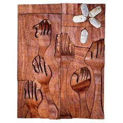 Wall Relief of Carved Wood