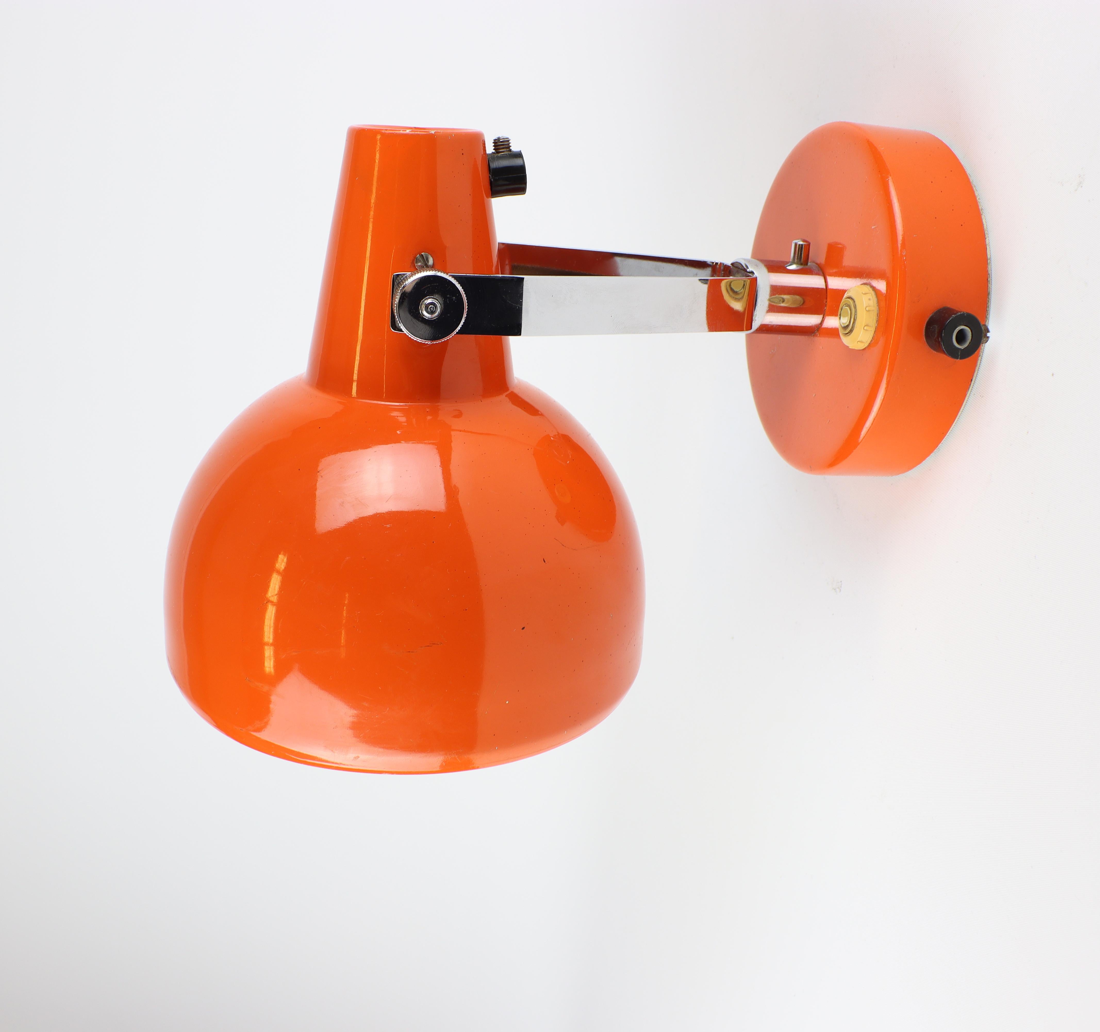 Mid-20th Century Wall Retro Orange Lamp