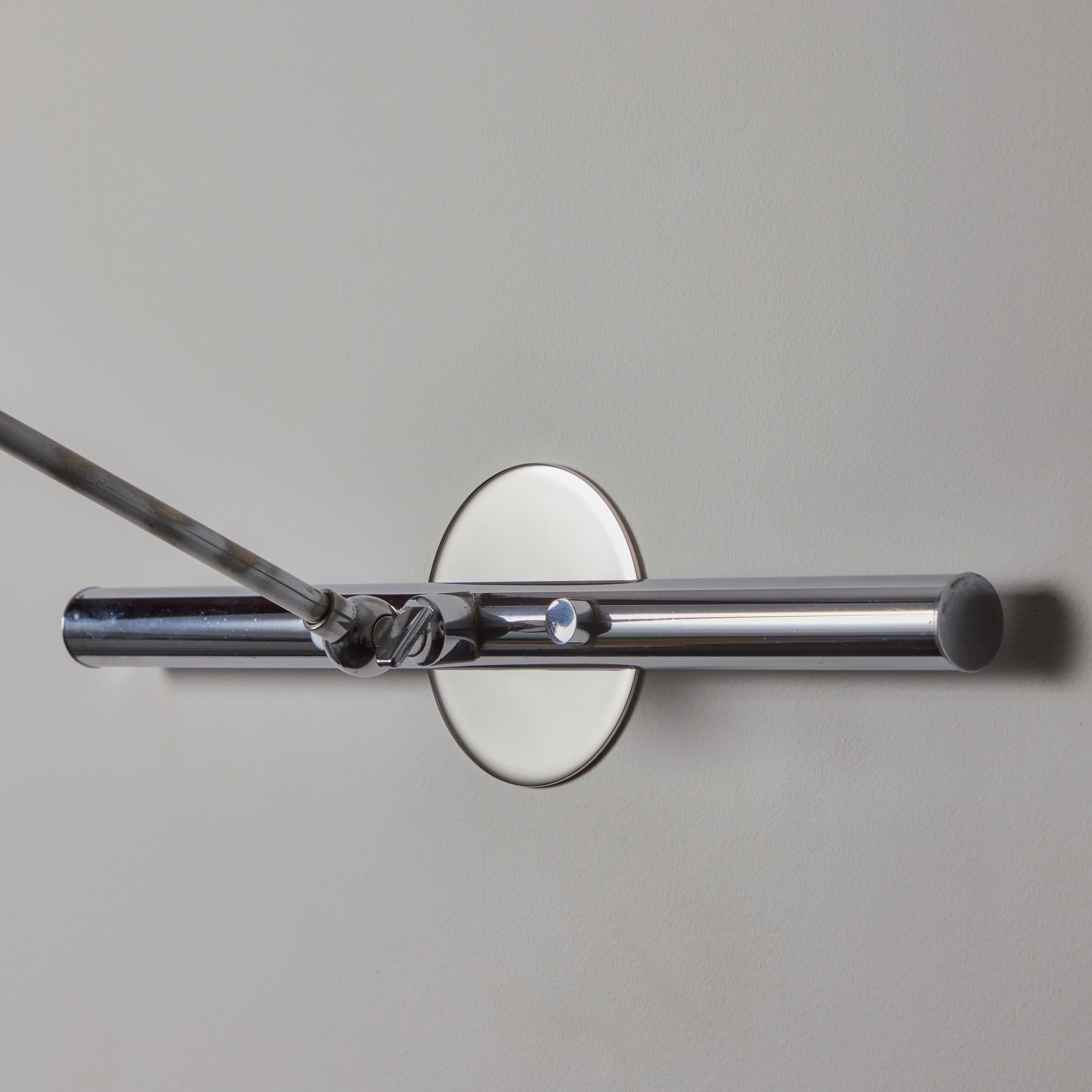 Chrome Wall Sconce by Angelo Lelii for Arredoluce For Sale